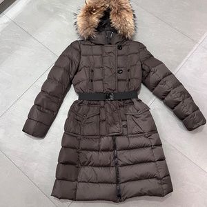 MONCLER “Genevrier” Giubbotto Olive-Brown Fur Quilted Puffer Coat Size "0"